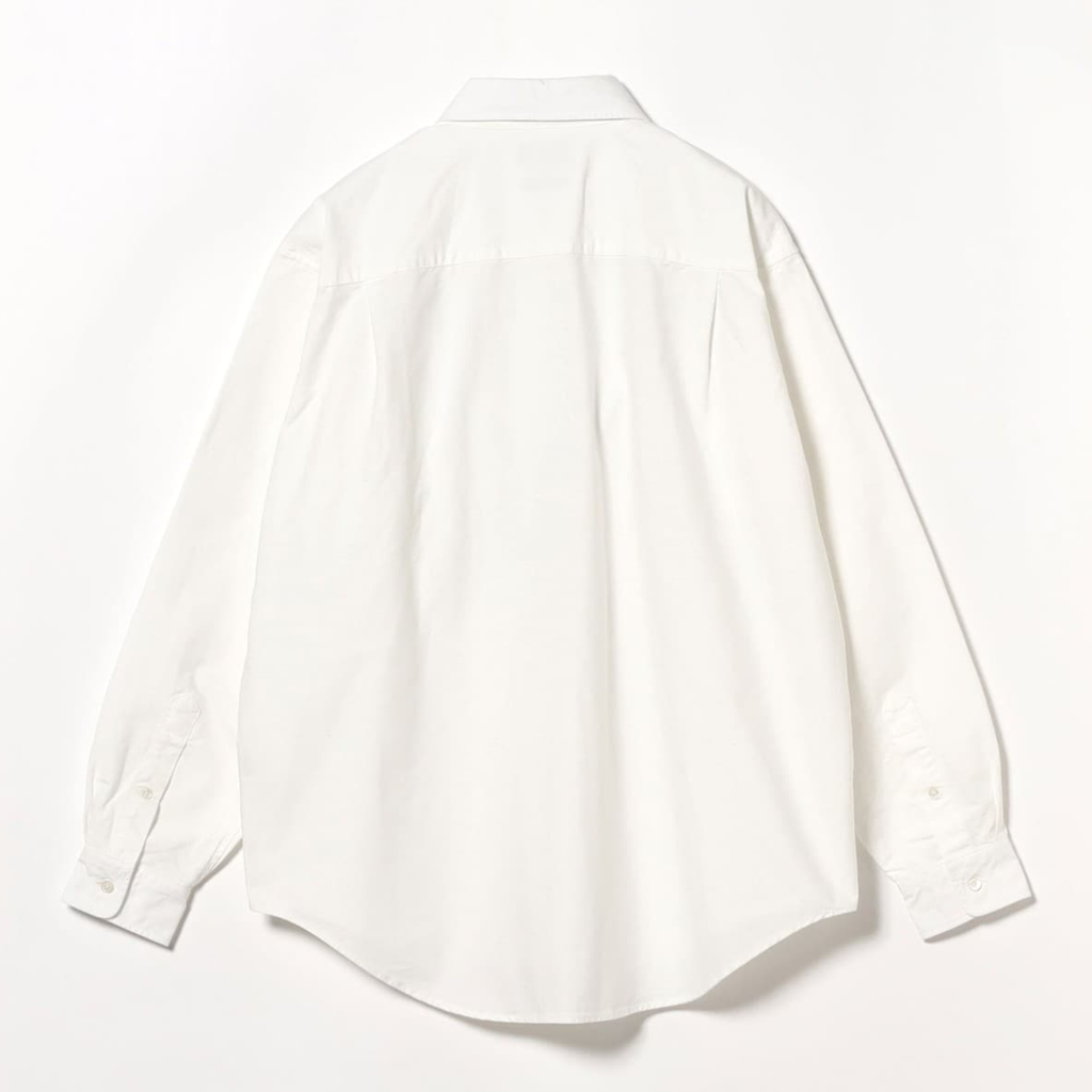 HEAVY/OXFORD BUTTON DOWN SHIRTS - BEAMS chemise boutons large blanche dos