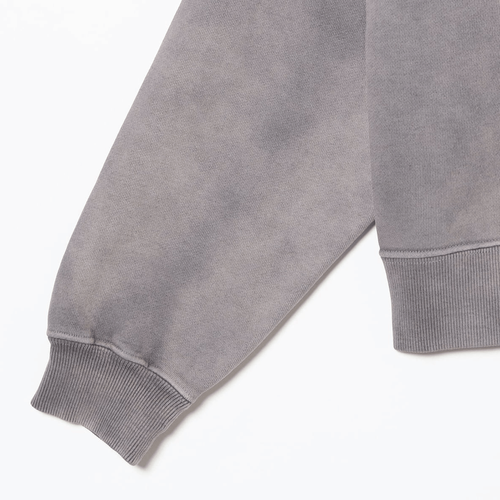 FADE FULL ZIP HOODIE - BEAMS sweat zippé capuche large gris zoom manche