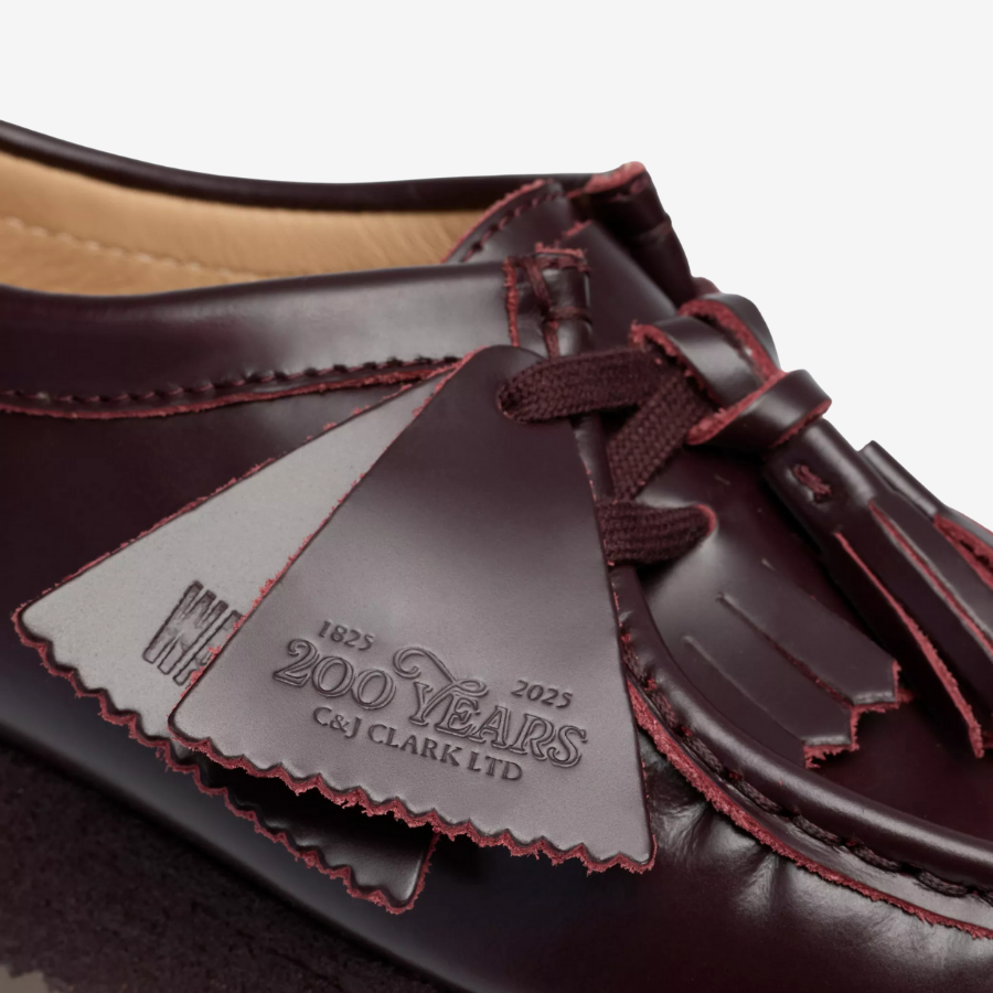 Wallabee cuir poli clarks specimn purple