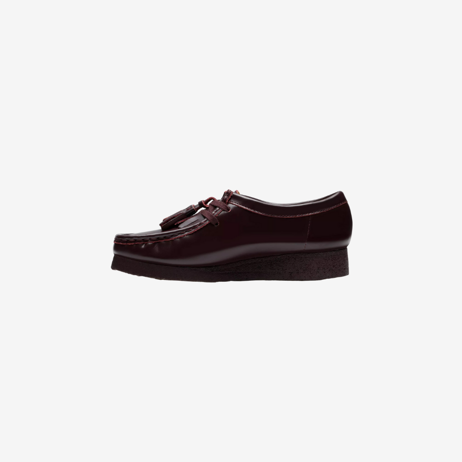 Wallabee cuir poli clarks specimn